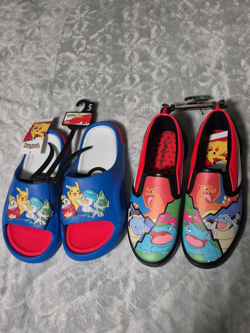 Boys Slip-On Pokemon Shoes And Slides Size 5
